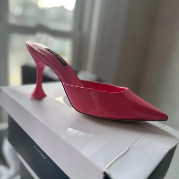 Nine West Women's Pink Mules - Picture 4 of 5